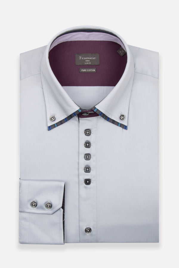 Marco Polo Iconic Satin Man Shirt Grey