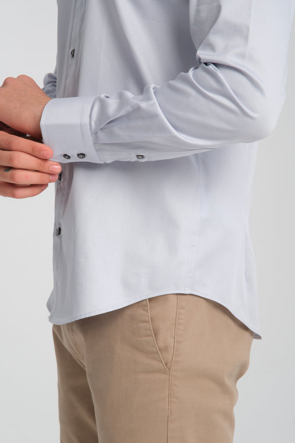 Marco Polo Iconic Satin Man Shirt Grey