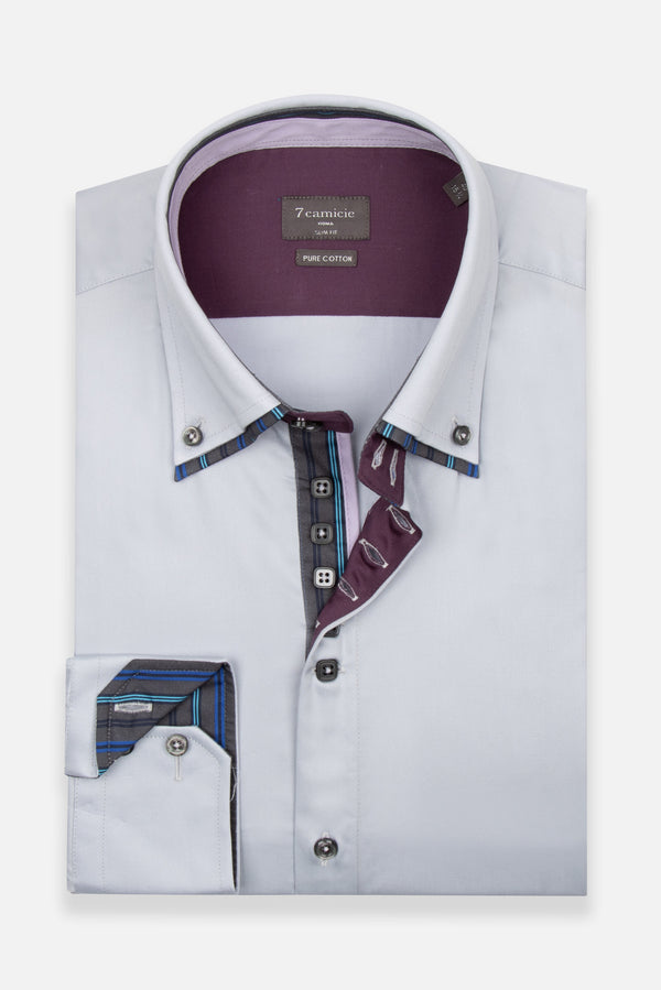 Marco Polo Iconic Satin Man Shirt Grey