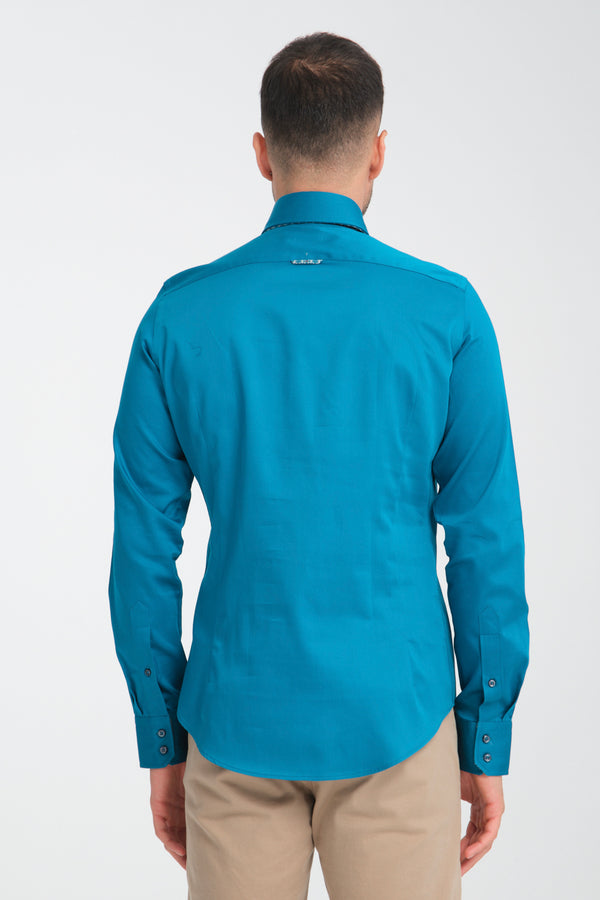 Marco Polo Iconic Satin Man Shirt Green