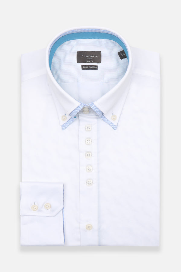 Camisa Hombre Marco Polo Iconic Satin Blanco