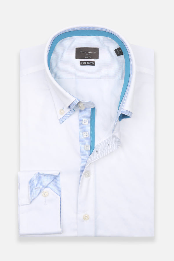 Camisa Hombre Marco Polo Iconic Satin Blanco
