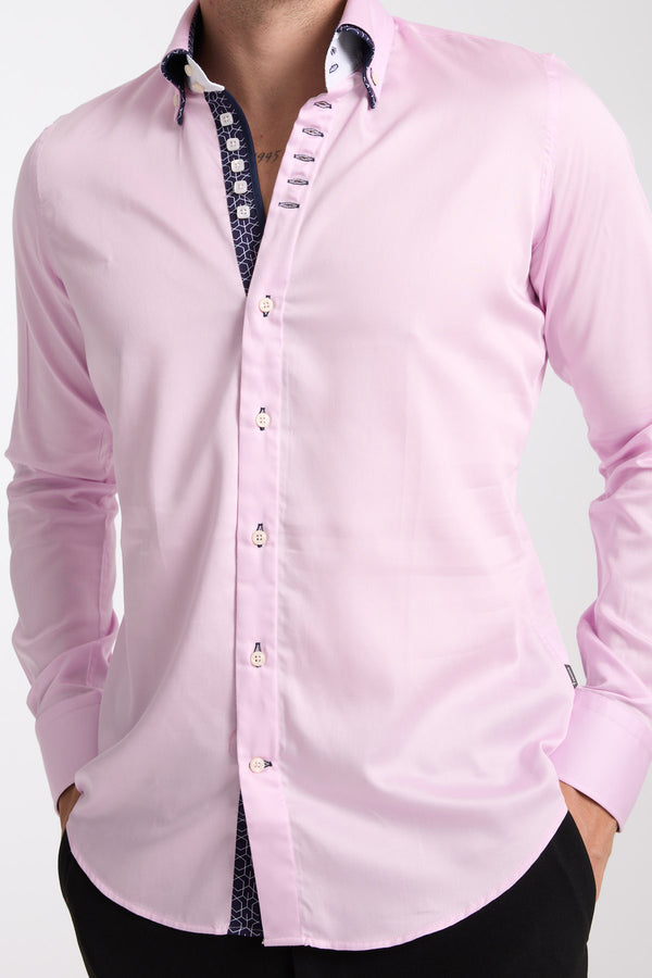 Chemise Homme Marco Polo Iconic Satin Rose