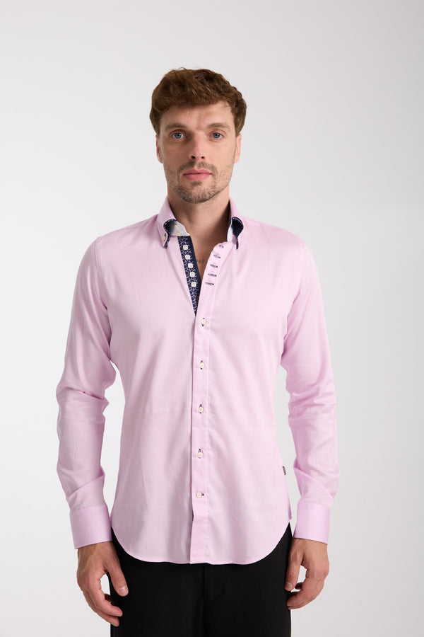 Chemise Homme Marco Polo Iconic Satin Rose