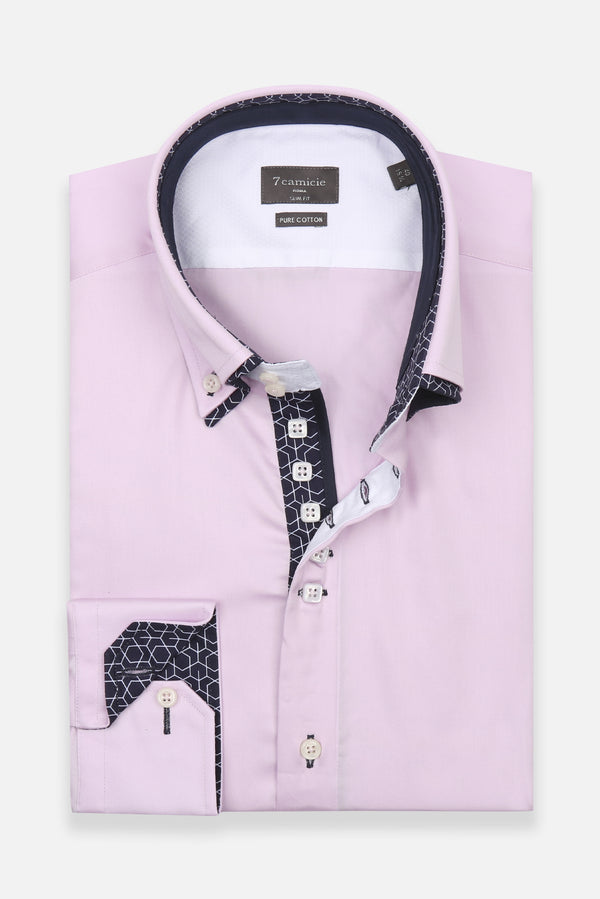 Chemise Homme Marco Polo Iconic Satin Rose