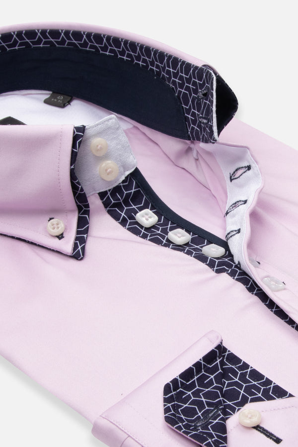 Chemise Homme Marco Polo Iconic Satin Rose