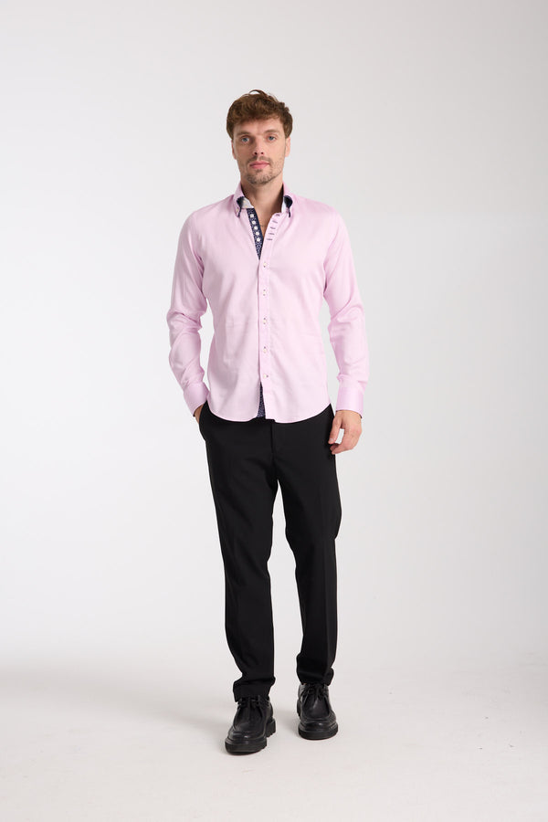 Chemise Homme Marco Polo Iconic Satin Rose