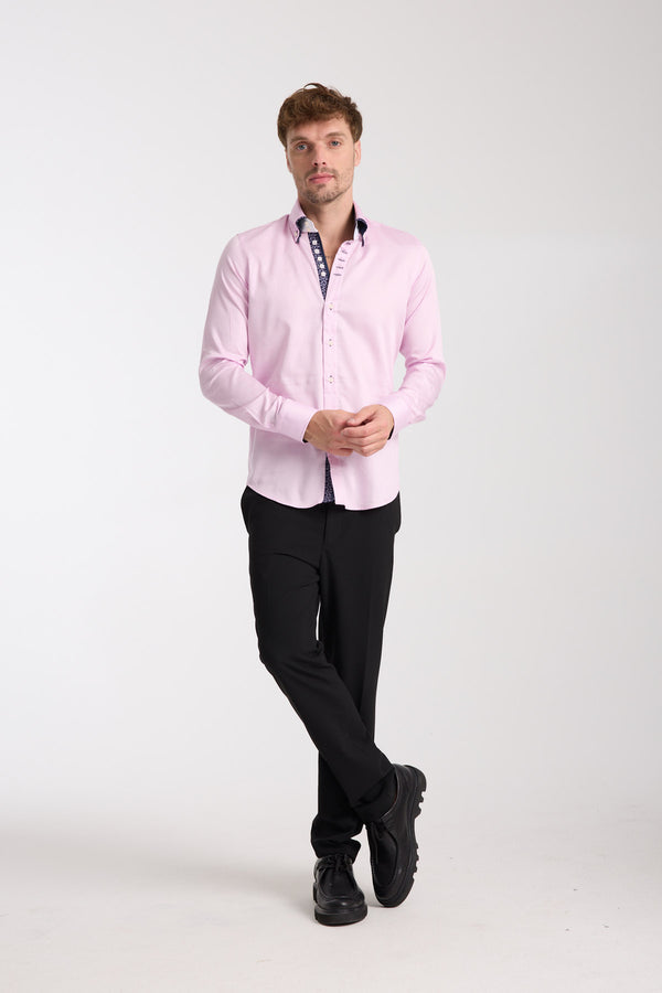 Chemise Homme Marco Polo Iconic Satin Rose
