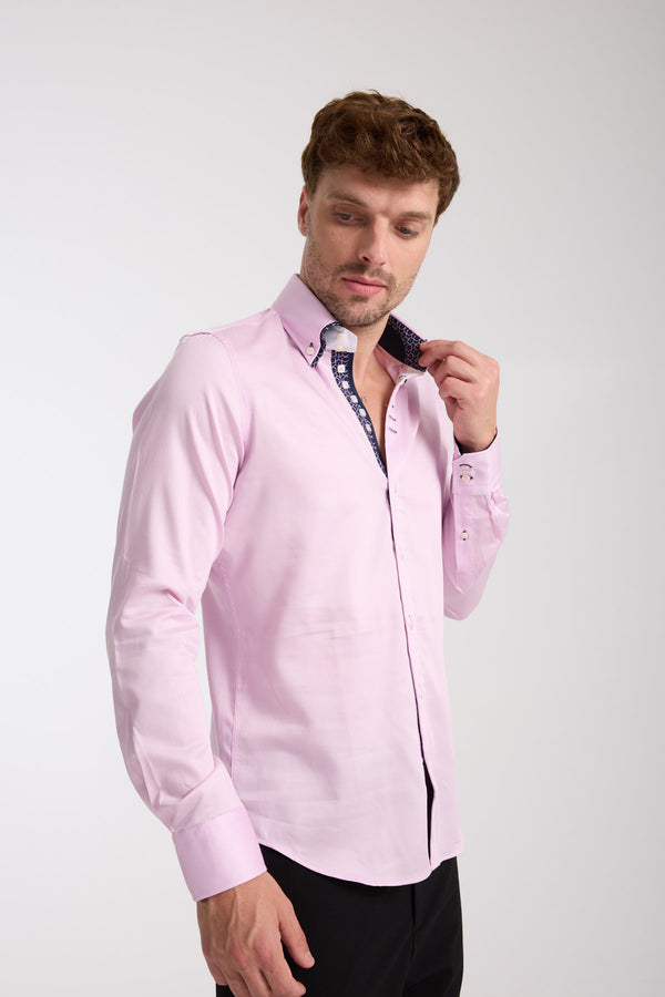 Chemise Homme Marco Polo Iconic Satin Rose