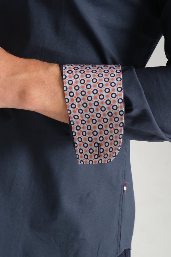Chemise Homme Sport Popelin Stretch Bleu