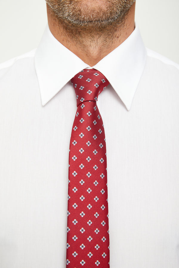 Microfiber Man Tie Red White