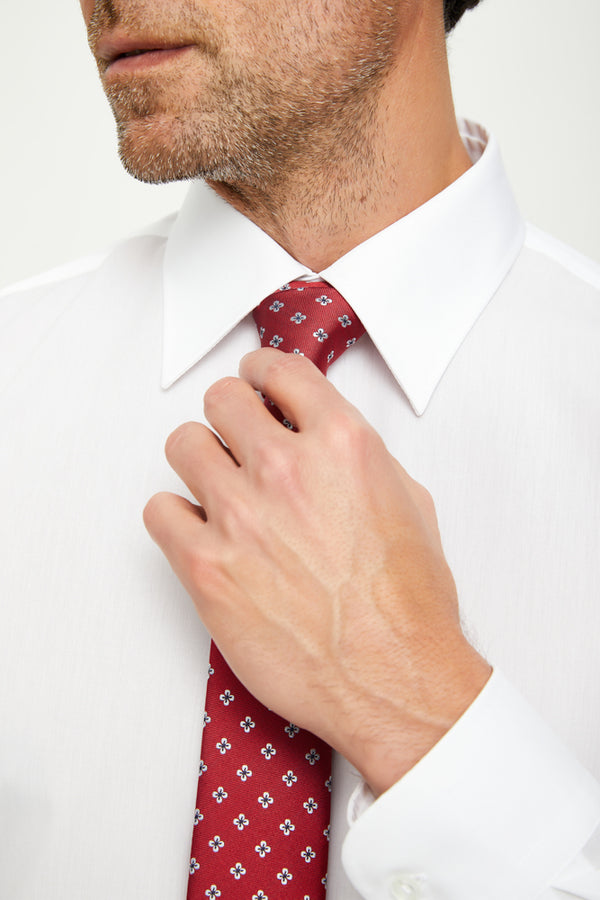 Microfiber Man Tie Red White