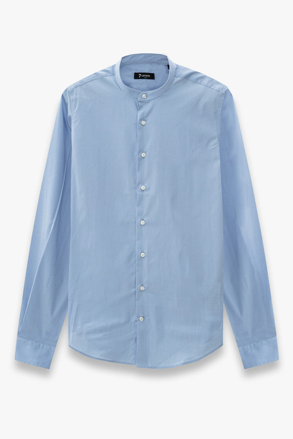 Camicia Uomo Caravaggio Popelin Stretch Celeste