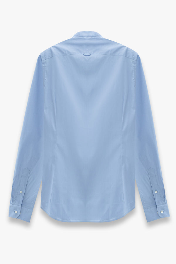 Camicia Uomo Caravaggio Popelin Stretch Celeste