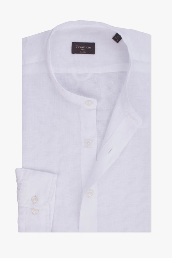 Camicia Uomo Caravaggio Essential Lino Bianco