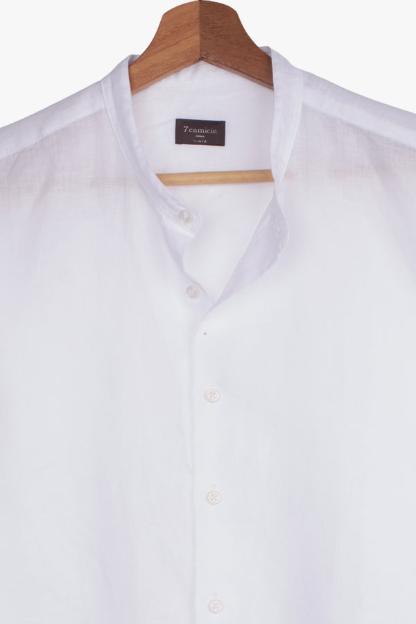 Camicia Uomo Caravaggio Essential Lino Bianco