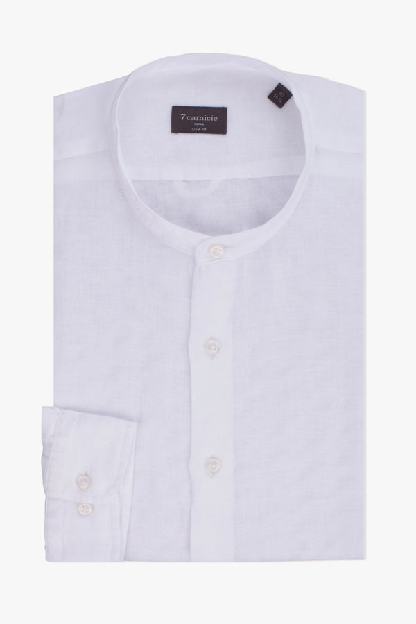 Camicia Uomo Caravaggio Essential Lino Bianco