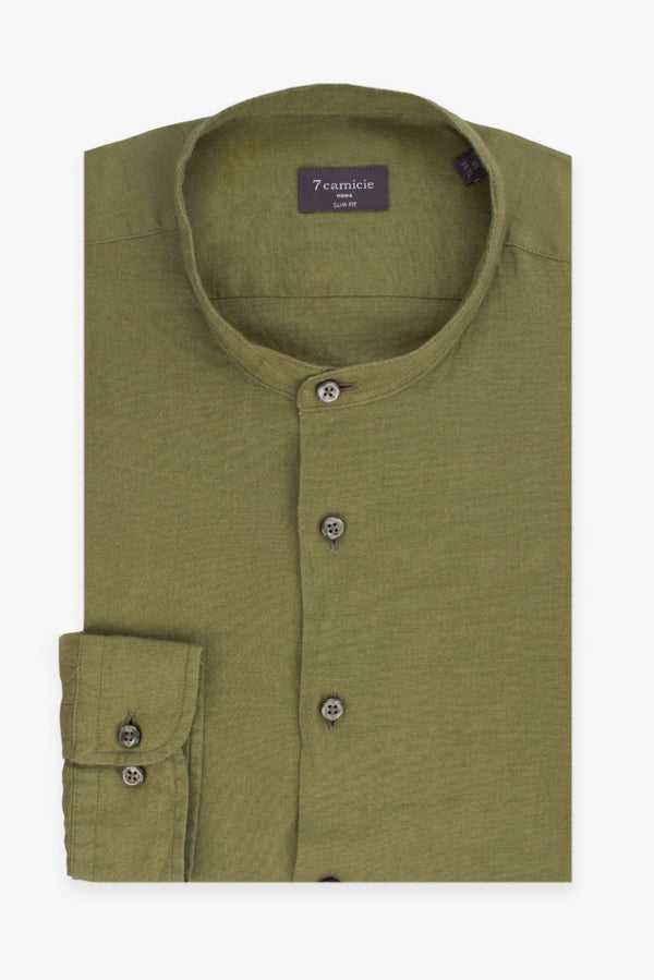 Camicia Uomo Caravaggio Essential Lino Verde