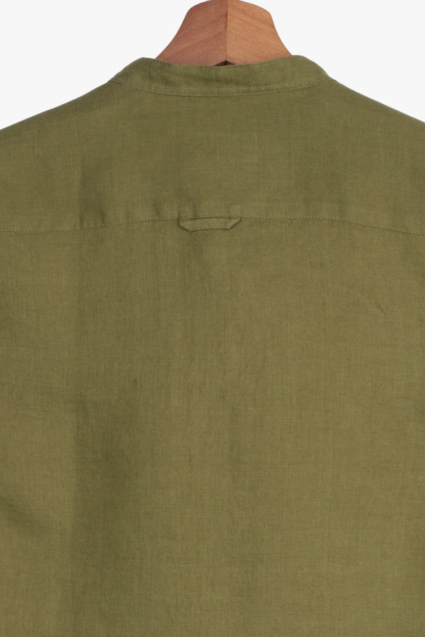 Camicia Uomo Caravaggio Essential Lino Verde