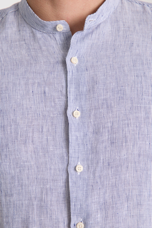 Chemise Homme Caravaggio Essential Lin Bleu Blanc