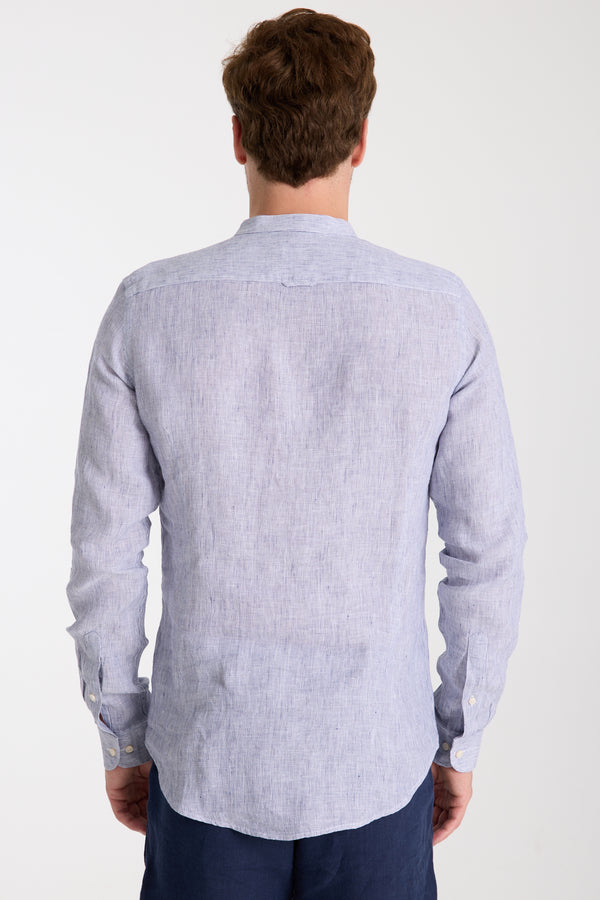 Chemise Homme Caravaggio Essential Lin Bleu Blanc