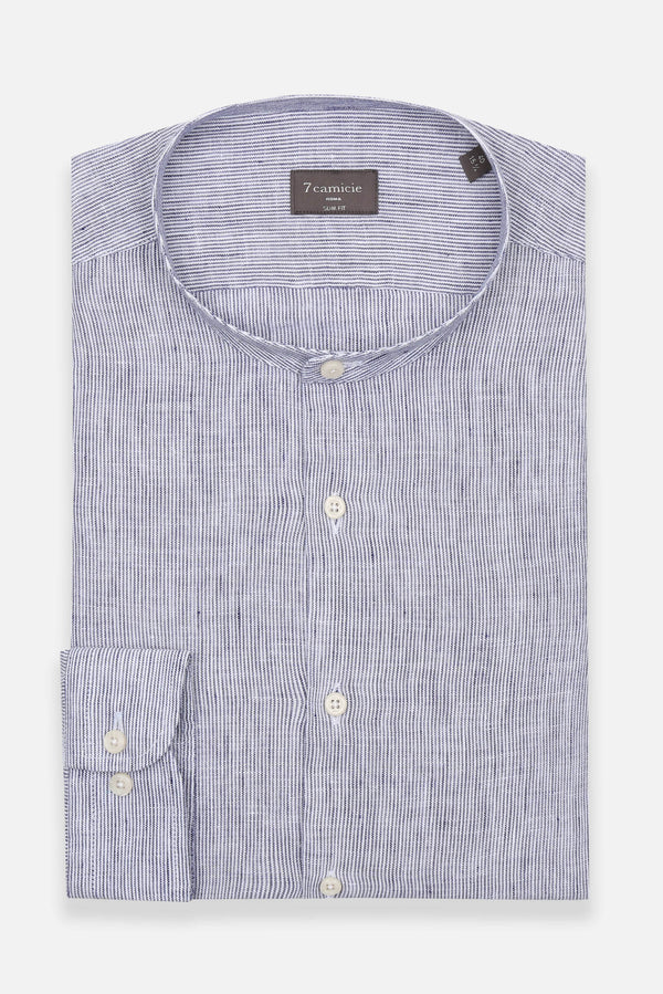 Chemise Homme Caravaggio Essential Lin Bleu Blanc