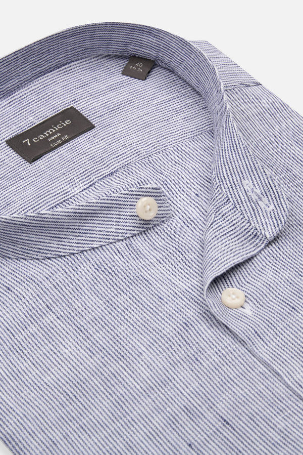 Chemise Homme Caravaggio Essential Lin Bleu Blanc