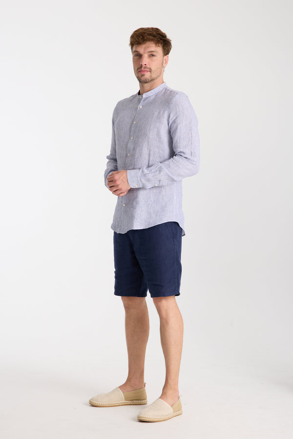 Chemise Homme Caravaggio Essential Lin Bleu Blanc
