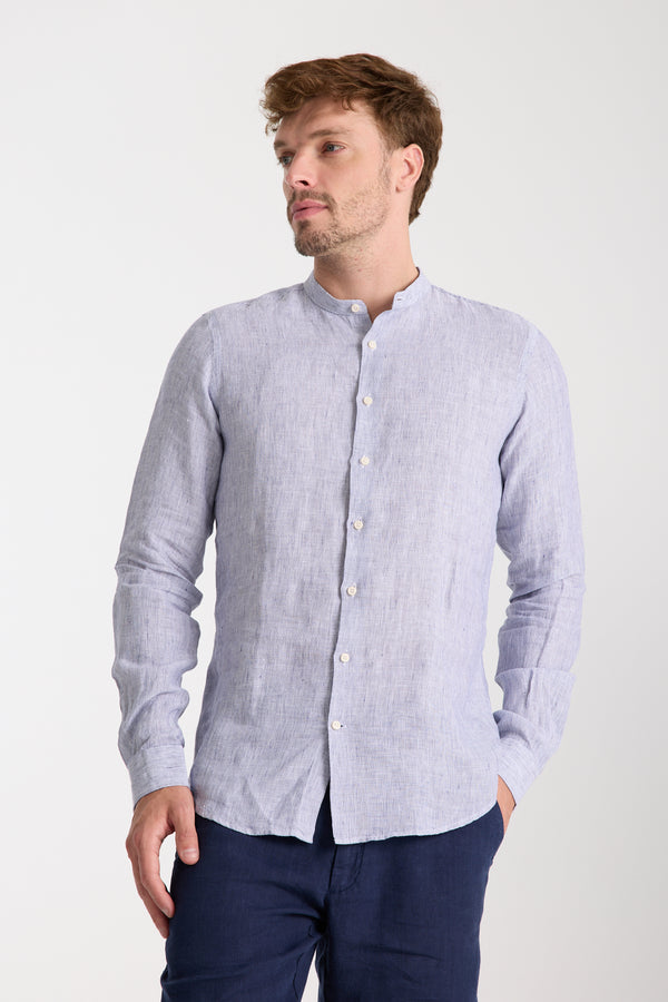 Chemise Homme Caravaggio Essential Lin Bleu Blanc