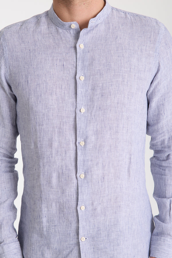 Chemise Homme Caravaggio Essential Lin Bleu Blanc