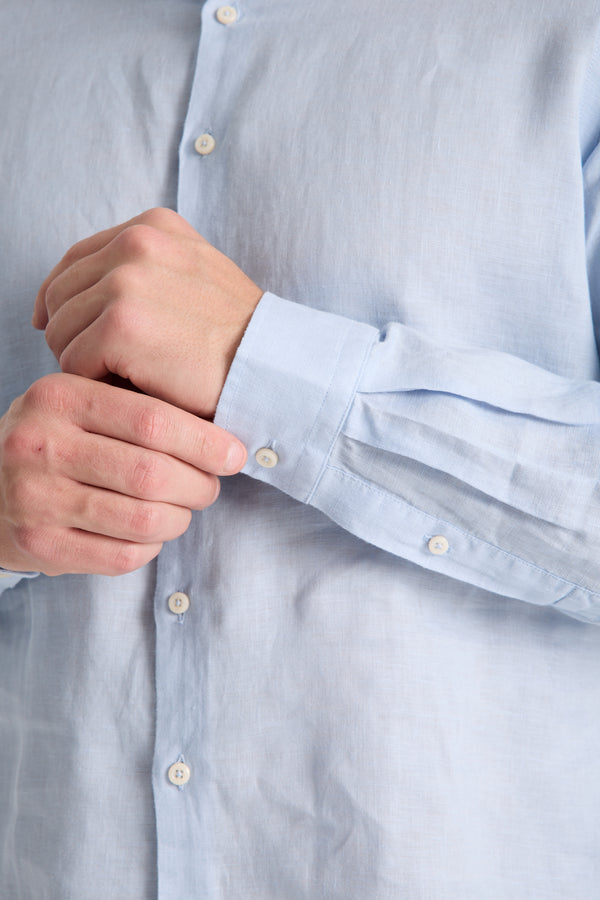 Caravaggio Essentials Linen Man Shirt Light Blue