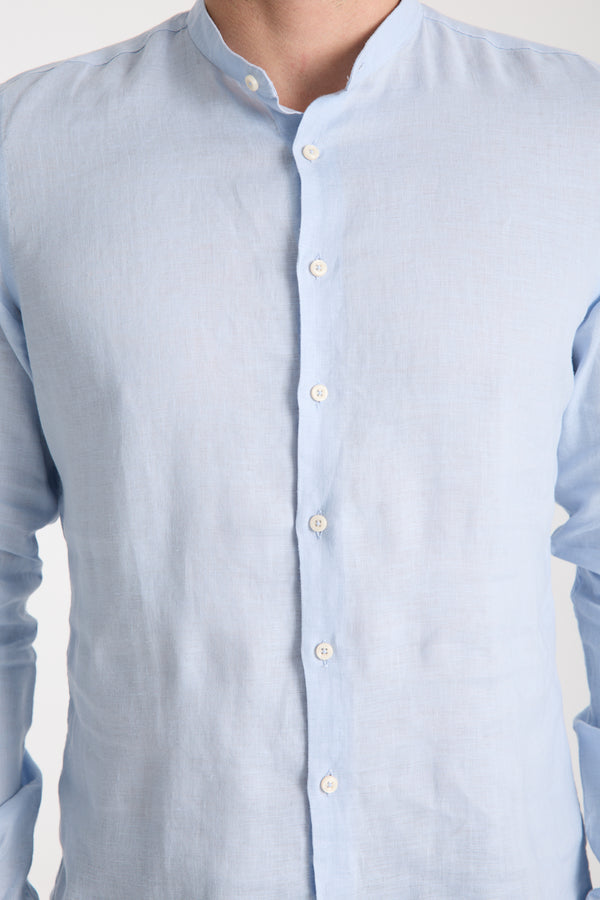Caravaggio Essentials Linen Man Shirt Light Blue