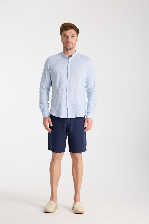 Caravaggio Essentials Linen Man Shirt Light Blue