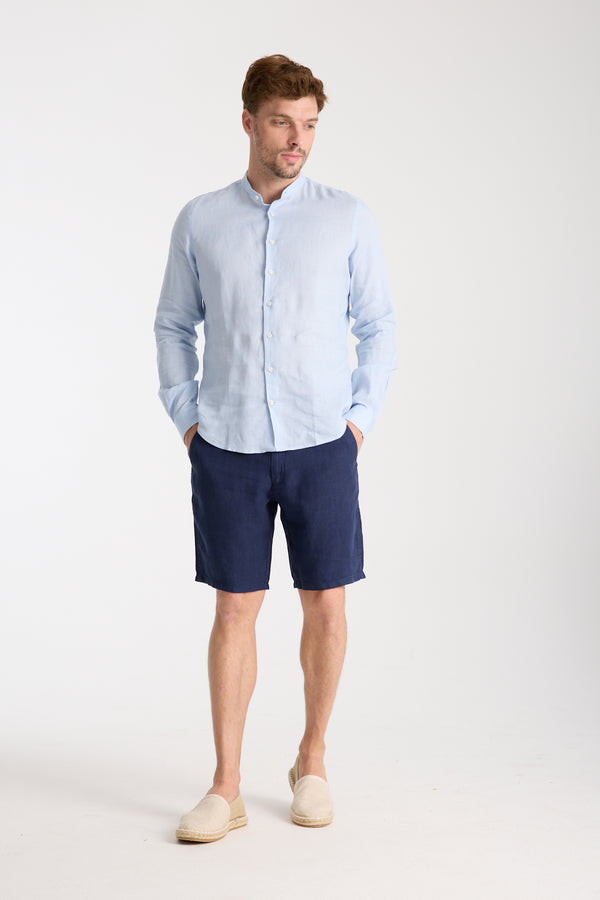Caravaggio Essentials Linen Man Shirt Light Blue