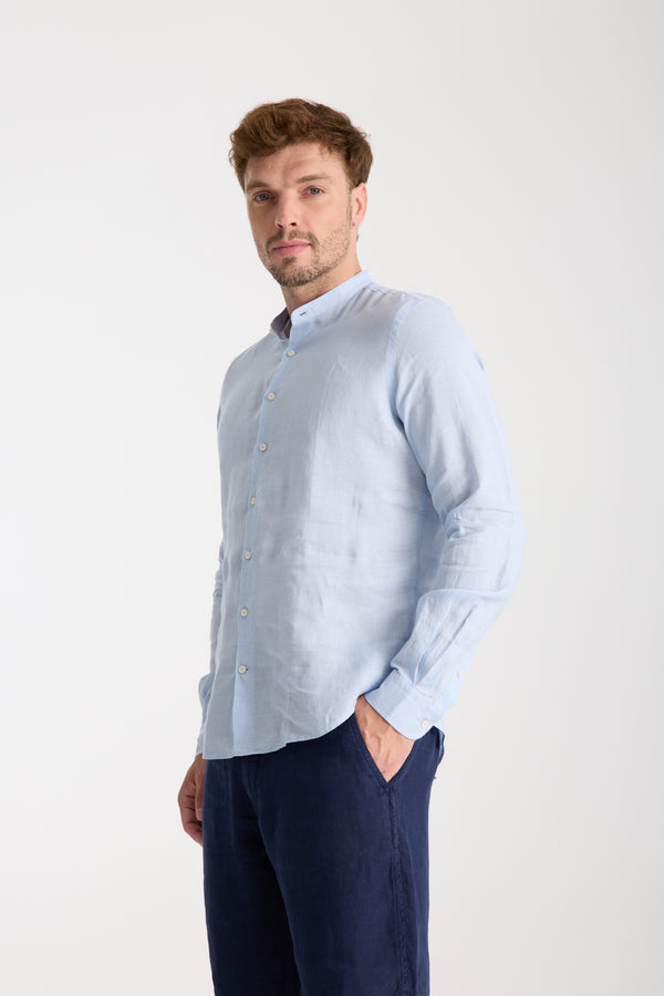 Caravaggio Essentials Linen Man Shirt Light Blue