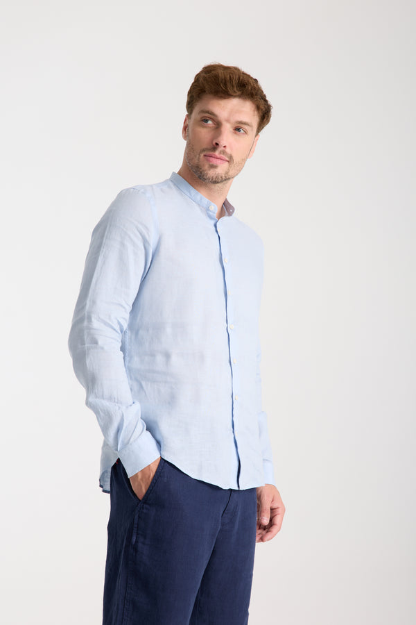 Caravaggio Essentials Linen Man Shirt Light Blue