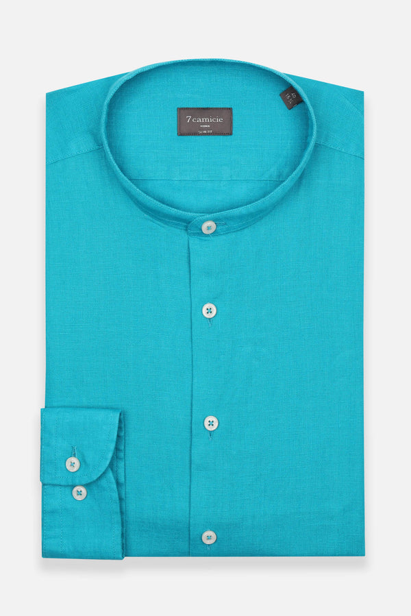 Camisa Hombre Caravaggio Essential Lino Azul Claro