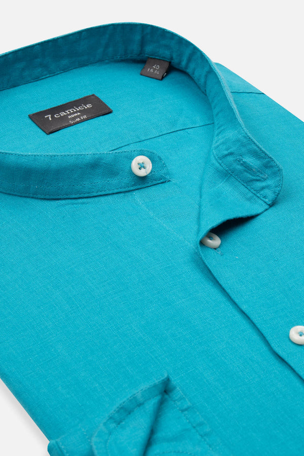 Camisa Hombre Caravaggio Essential Lino Azul Claro