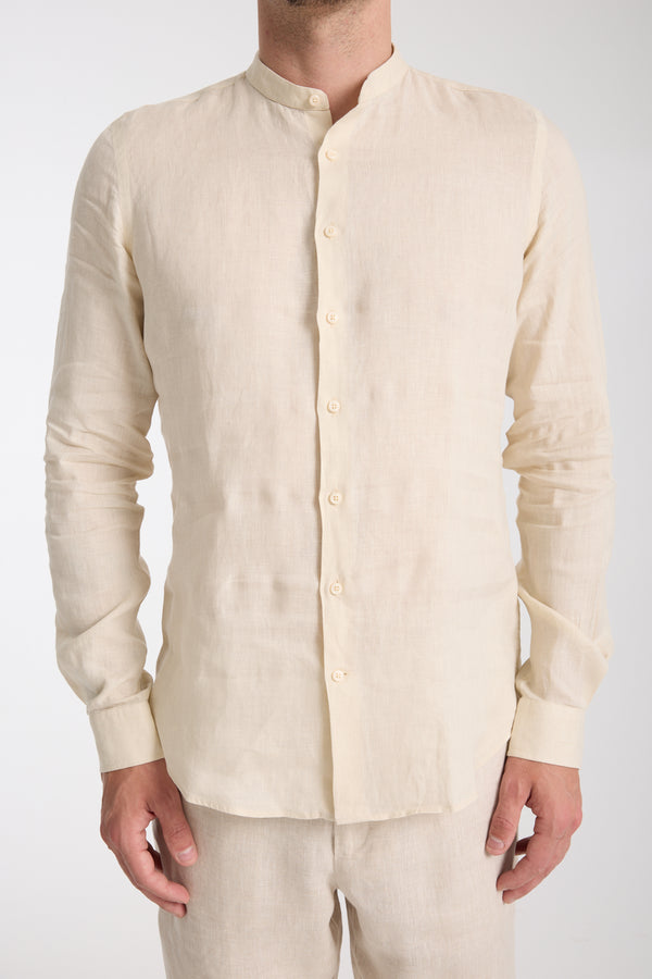 Camicia Uomo Caravaggio Essential Lino Beige