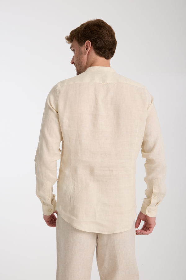 Camicia Uomo Caravaggio Essential Lino Beige