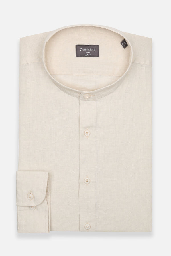 Camicia Uomo Caravaggio Essential Lino Beige
