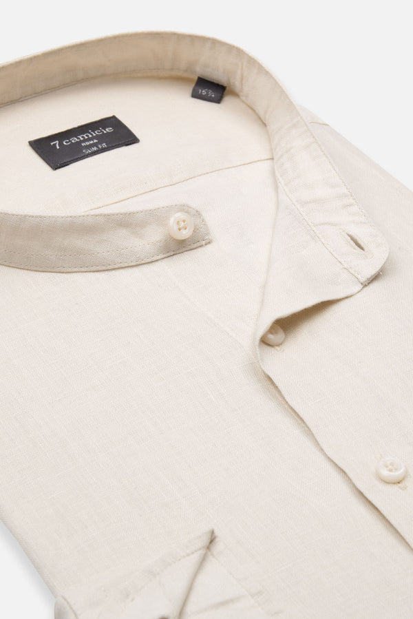 Camicia Uomo Caravaggio Essential Lino Beige