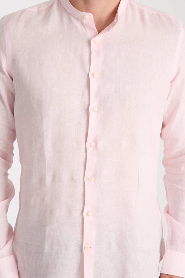 Camicia Uomo Caravaggio Essential Lino Rosa