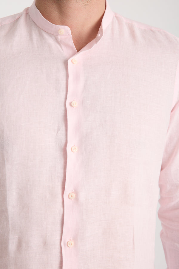 Camicia Uomo Caravaggio Essential Lino Rosa