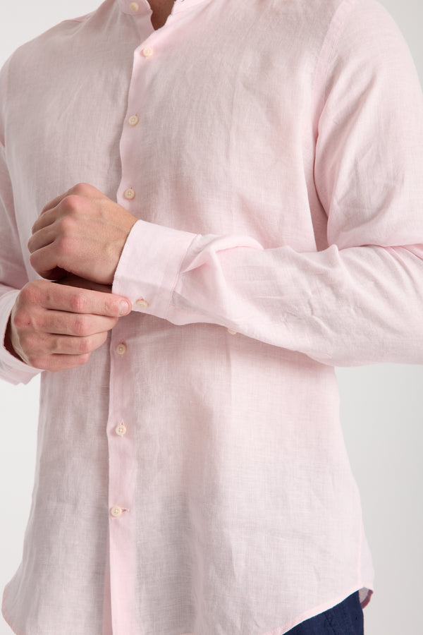 Camicia Uomo Caravaggio Essential Lino Rosa
