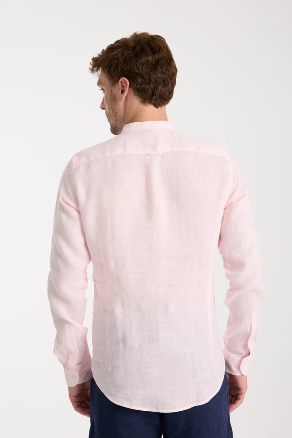Camicia Uomo Caravaggio Essential Lino Rosa