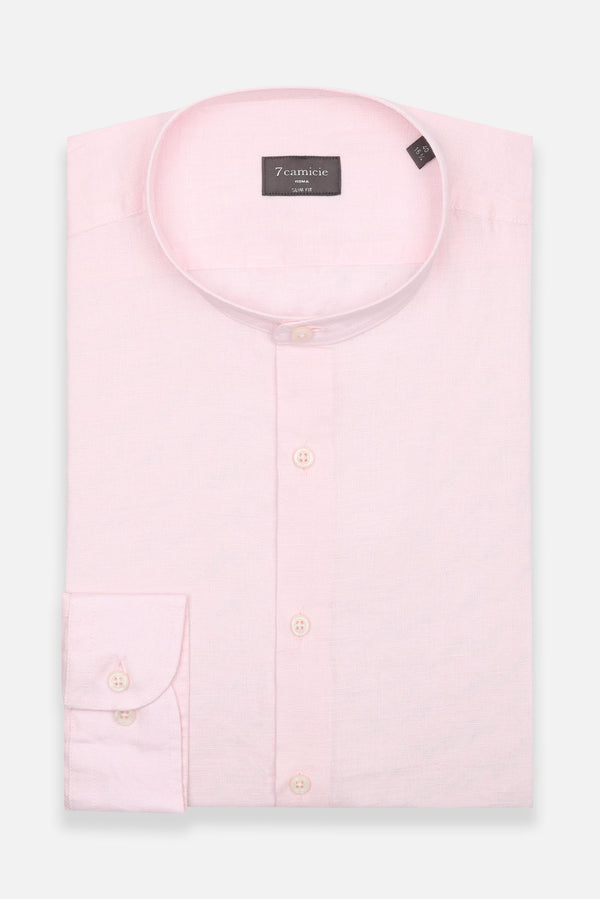 Camicia Uomo Caravaggio Essential Lino Rosa