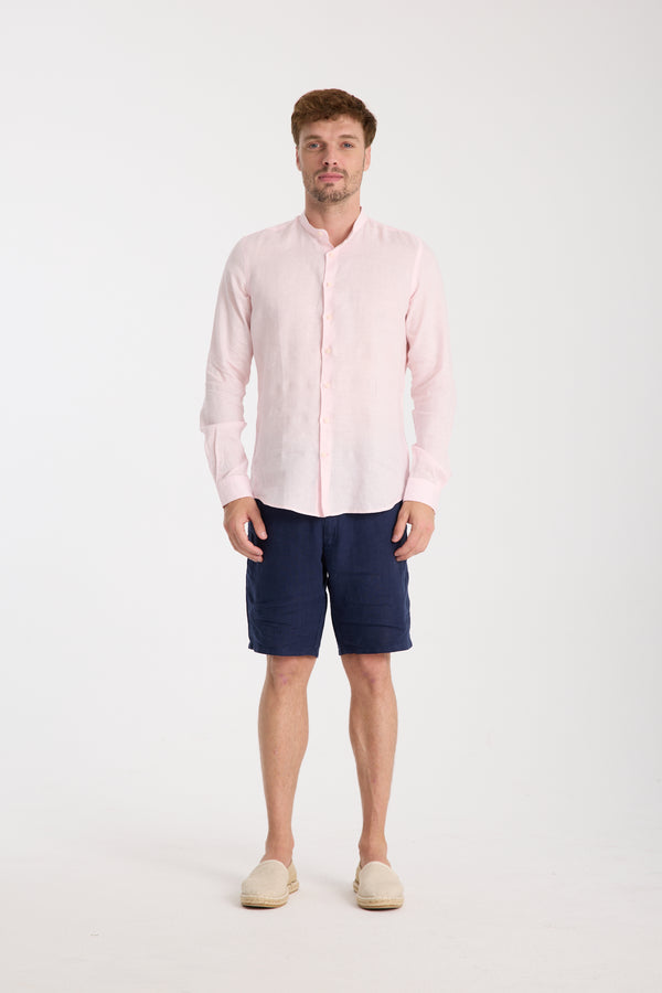 Camicia Uomo Caravaggio Essential Lino Rosa