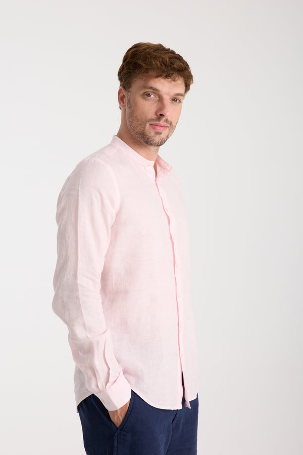 Camicia Uomo Caravaggio Essential Lino Rosa