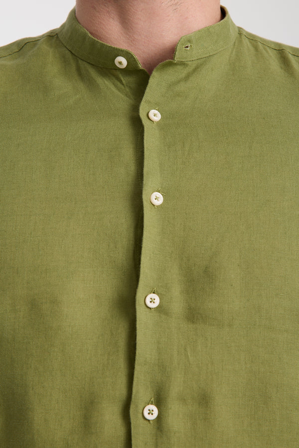 Camicia Uomo Caravaggio Essential Lino Verde